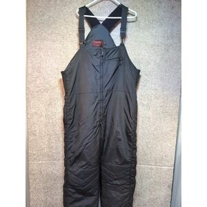 Vintage Yamaha Mens Black Insulated Snow Bibs Overalls Winter Ski Pants XL Korea